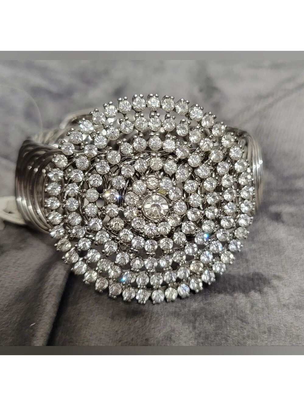 Silver Rhinestone Bracelet - Picture 4 of 5